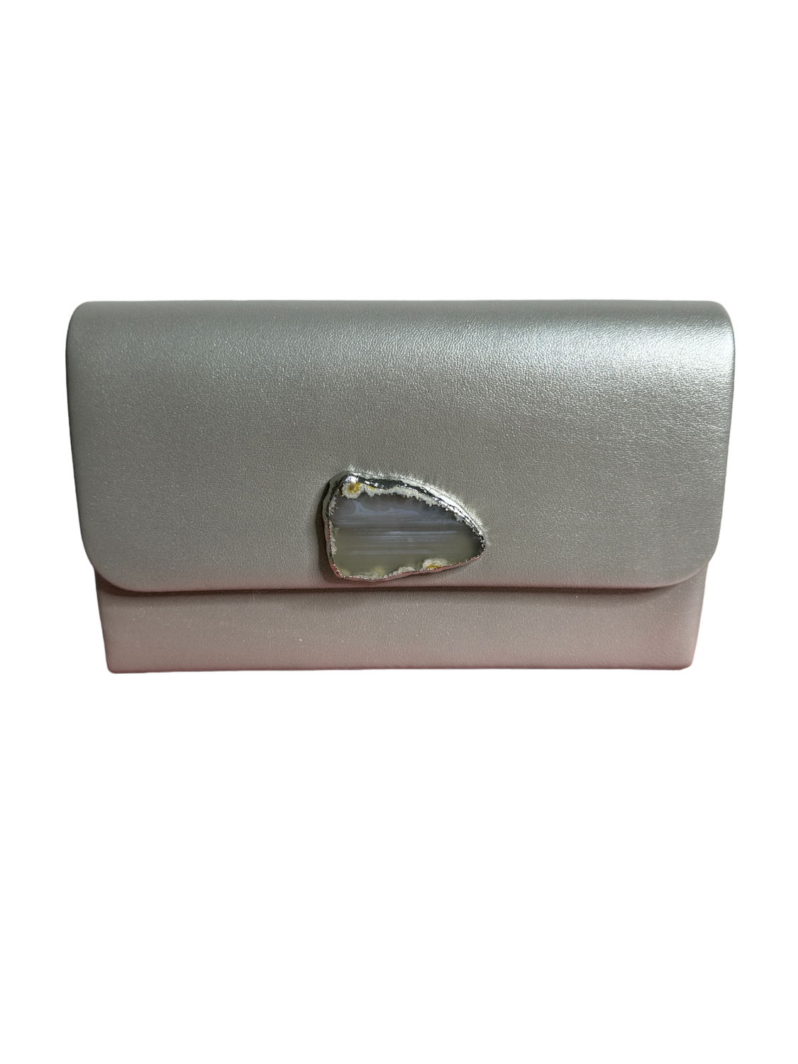 BOLSO CARTERA FIESTA PIEDRA GALAXIA PLATA Plata