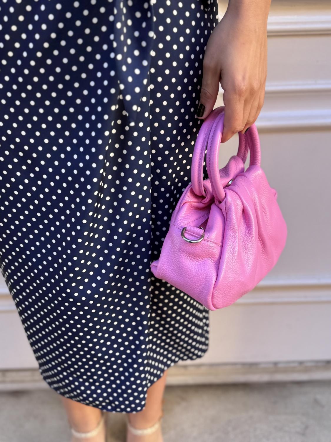 BOLSO PIEL SAQUITO ROSA Rosa