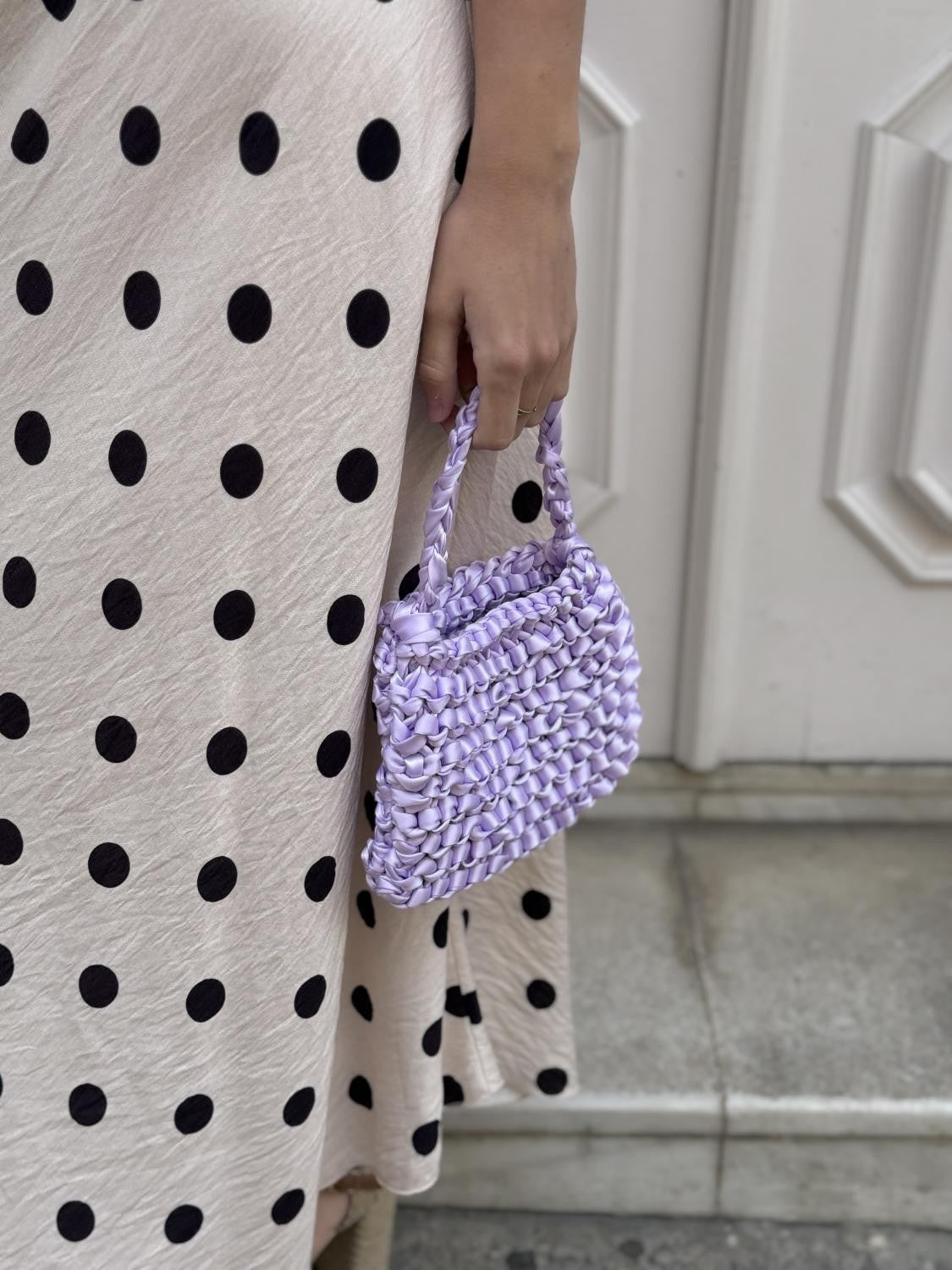 BOLSO MACRAMÉ LILA Lila