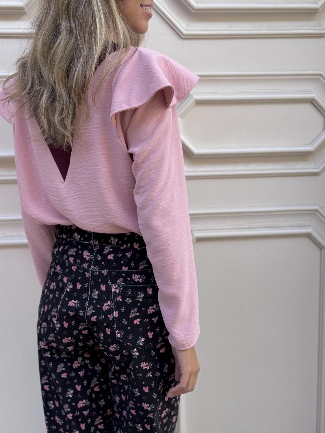 BLUSA PICO CONTRASTE V Rosa