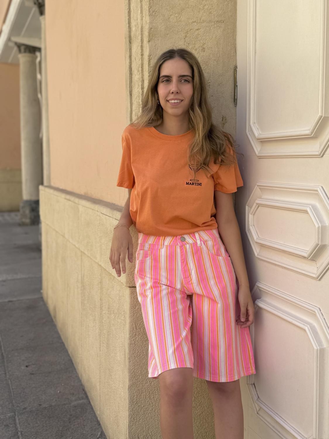 BERMUDAS RAYAS FRESA Y MARACUYA MULTICOLOR Multicolor
