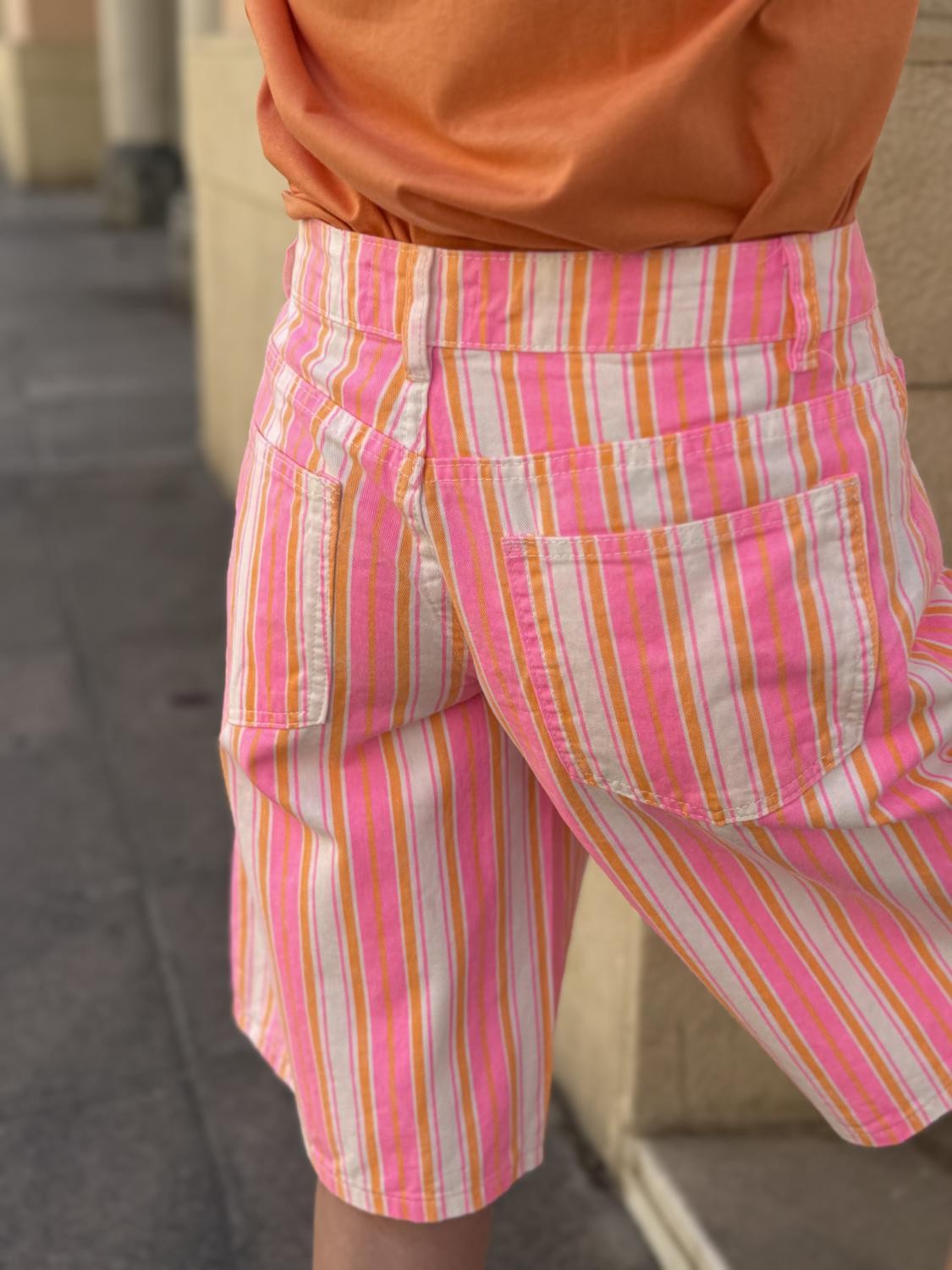 BERMUDAS RAYAS FRESA Y MARACUYA MULTICOLOR Multicolor