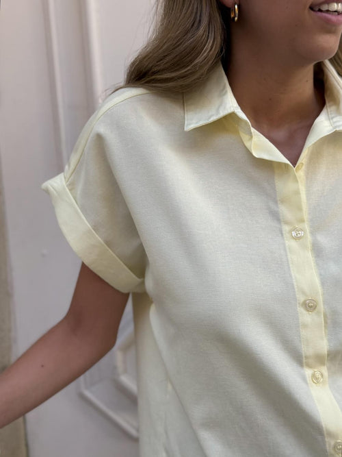 CAMISA OXFORD MANGA CORTA BALLET AMARILLA Amarillo