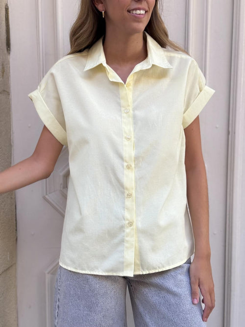 CAMISA OXFORD MANGA CORTA BALLET AMARILLA Amarillo