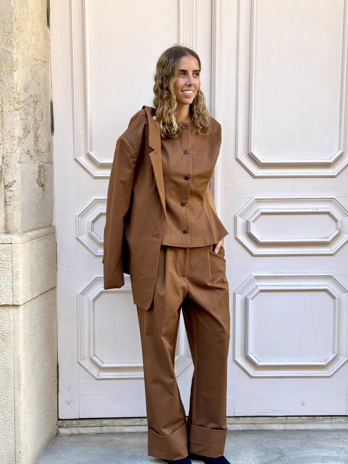 BLAZER BASIC CAFÉ SOLO Camel
