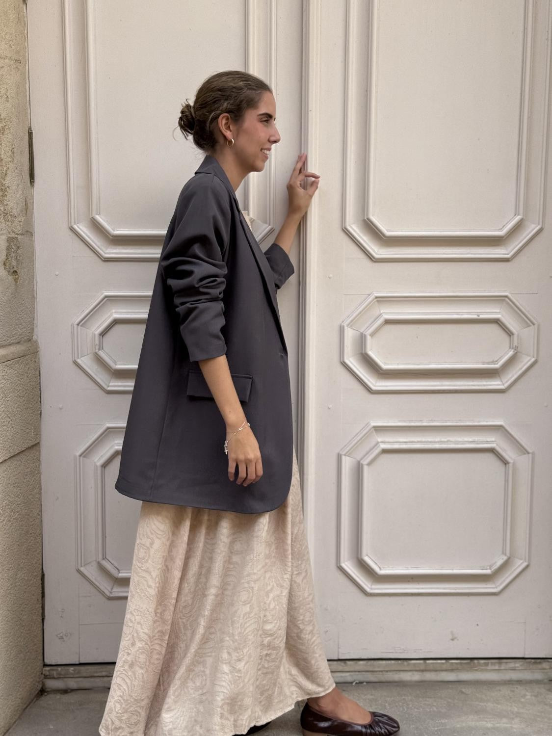 BLAZER OVERSIZE BASIC CLUB Gris