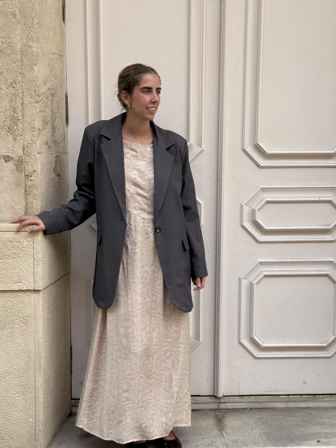 BLAZER OVERSIZE BASIC CLUB Gris