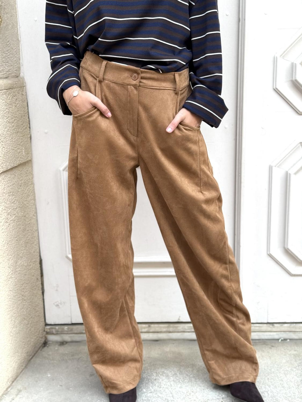 PANTALÓN TEJIDO ANTELINA BOHEMIO Camel