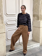 PANTALÓN TEJIDO ANTELINA BOHEMIO Camel