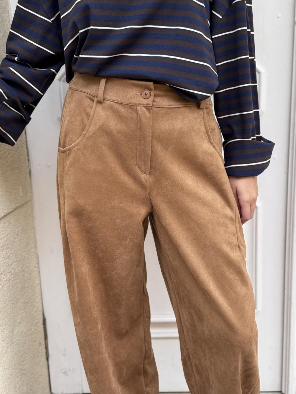 PANTALÓN TEJIDO ANTELINA BOHEMIO Camel