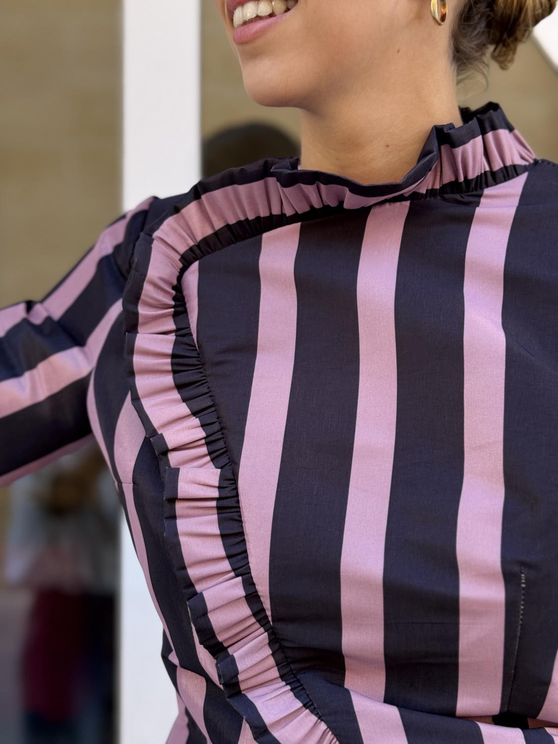 BLUSA INVITADA RAYAS REVERIE Rosa