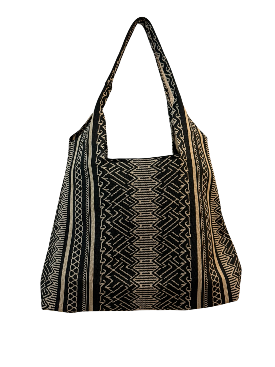 BOLSO SHOOPER TEJIDO Negro