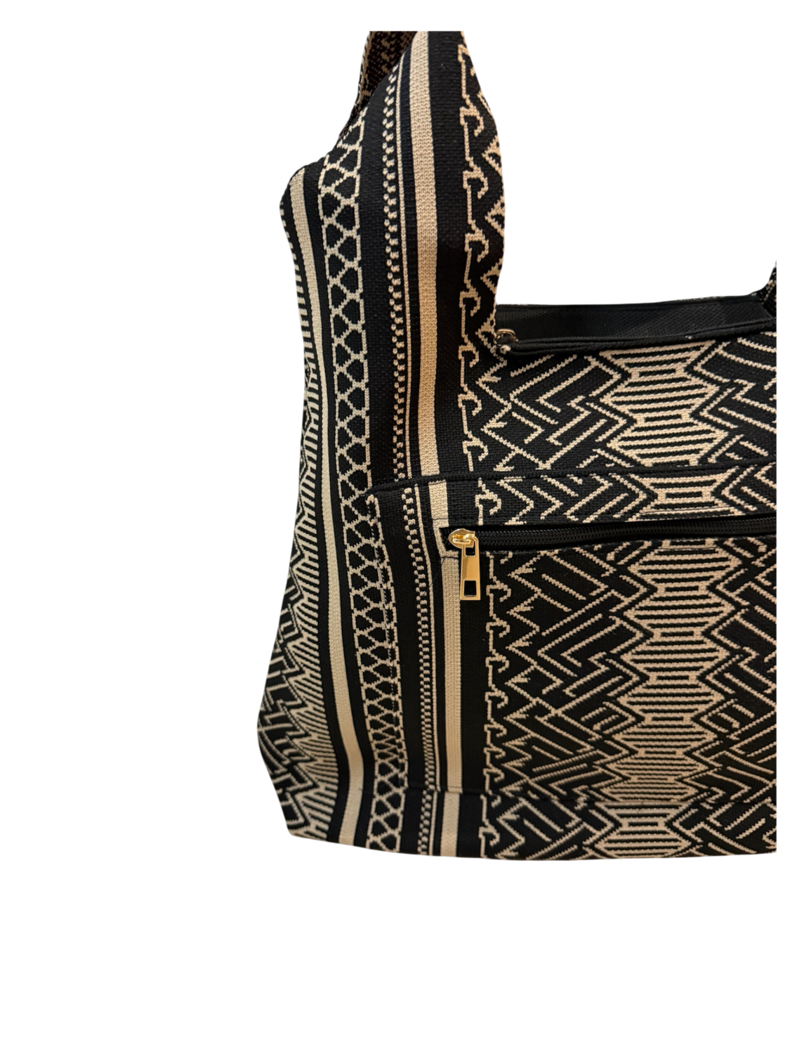 BOLSO SHOOPER TEJIDO Negro