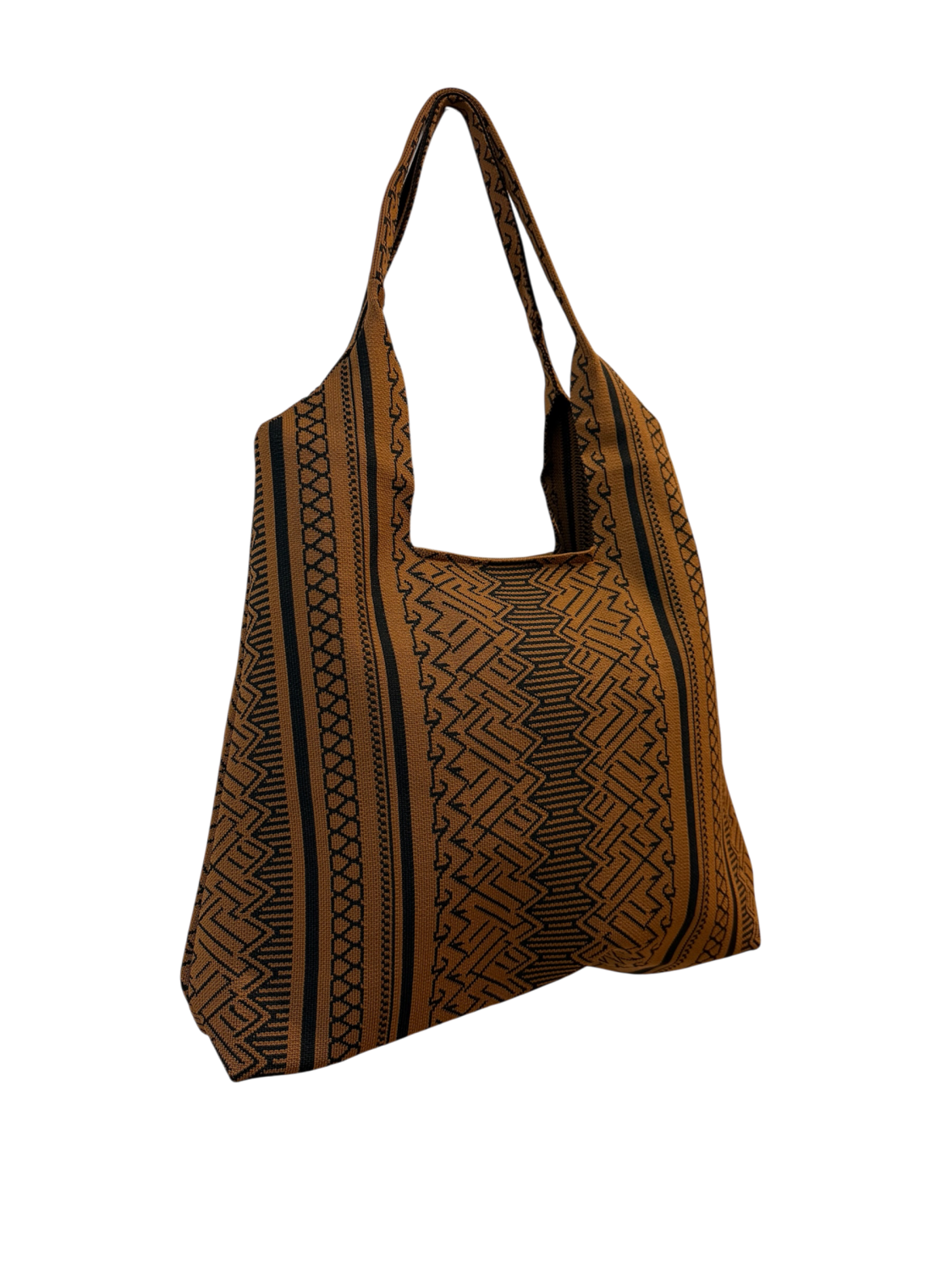 BOLSO SHOOPER TEJIDO Marrón