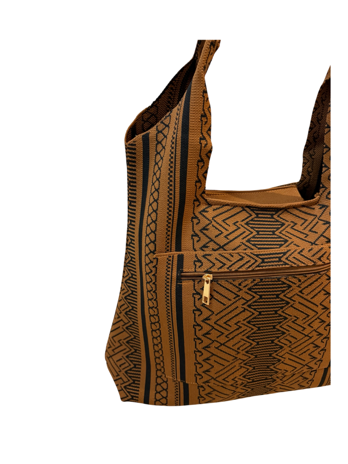 BOLSO SHOOPER TEJIDO Marrón