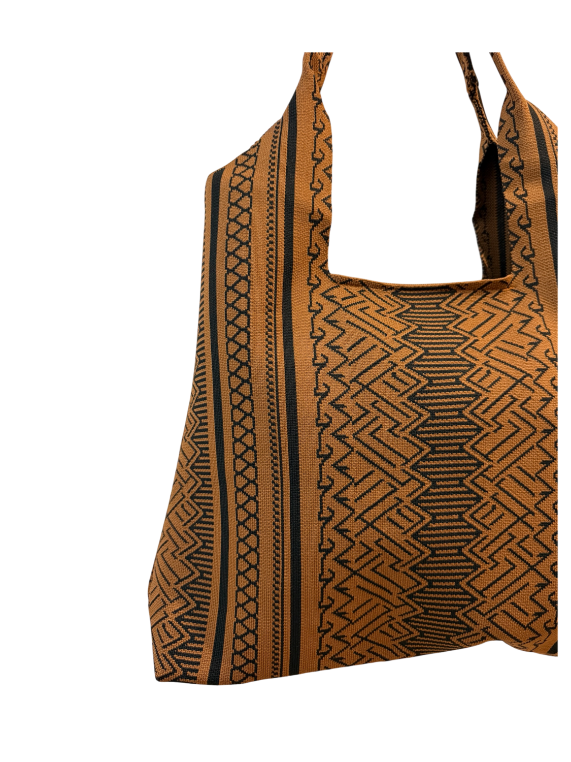 BOLSO SHOOPER TEJIDO Marrón