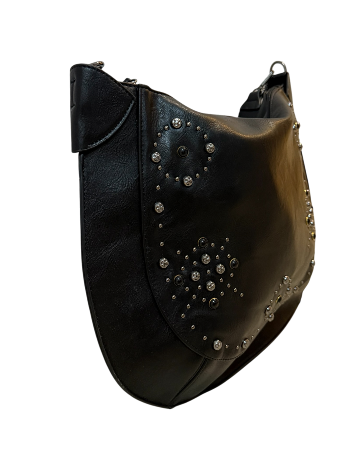 BOLSO EFECTO PIEL TACHAS CANALLA Negro