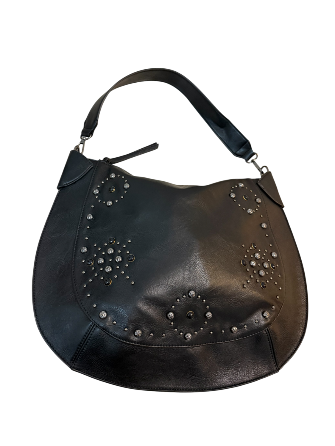 BOLSO EFECTO PIEL TACHAS CANALLA Negro
