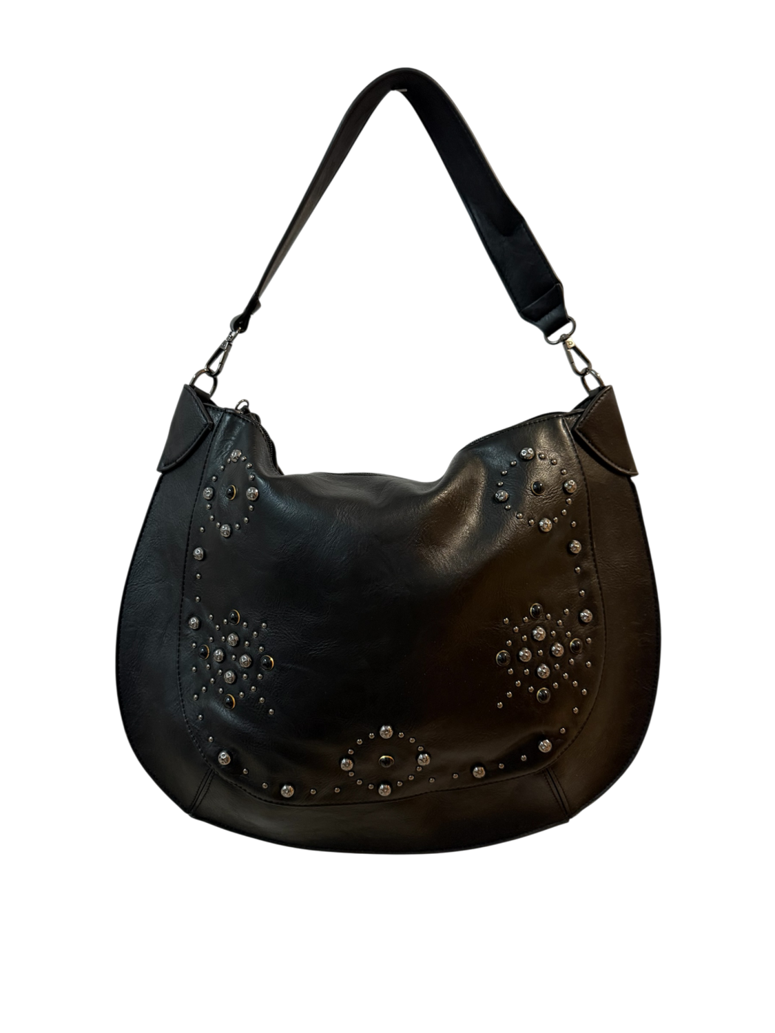 BOLSO EFECTO PIEL TACHAS CANALLA Negro