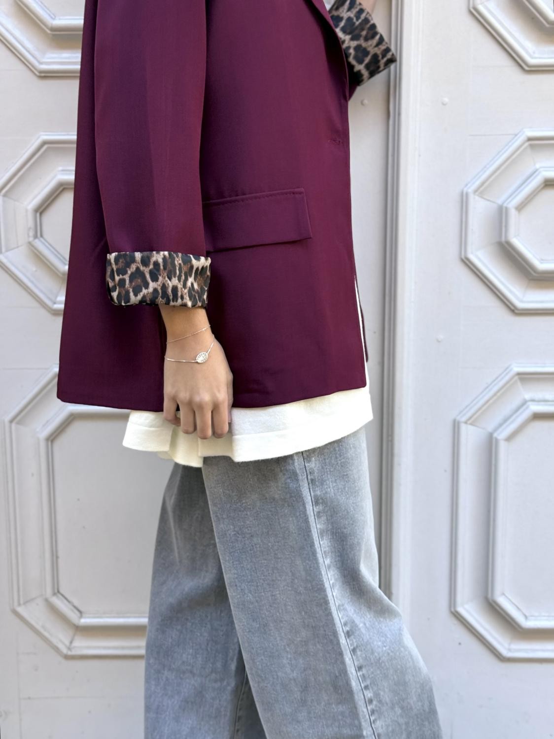 BLAZER BÁSICA FIERA DISCRETA - BURDEOS