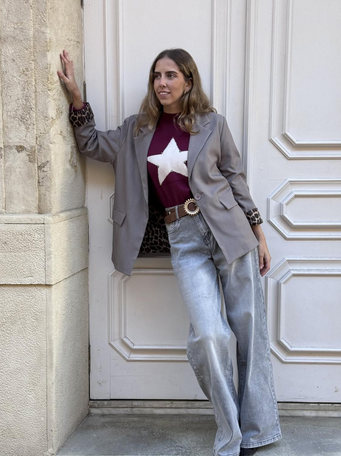 BLAZER BÁSICA FIERA DISCRETA - TOPO