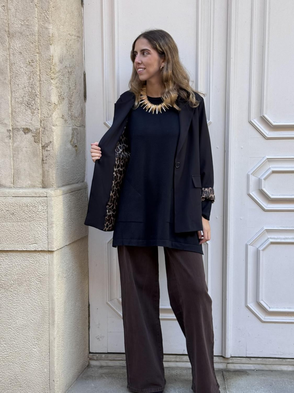 BLAZER BÁSICA FIERA DISCRETA - NEGRO