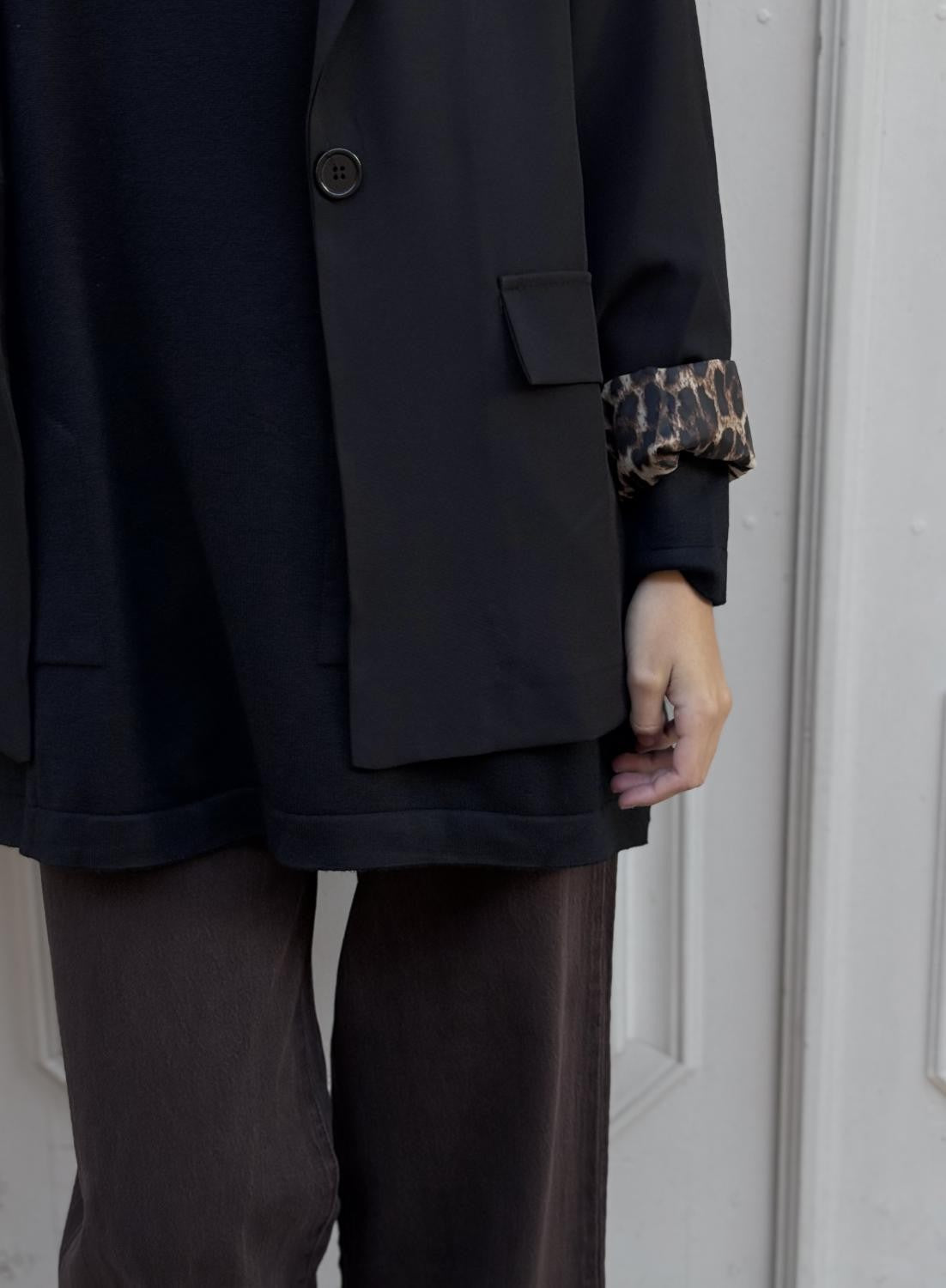 BLAZER BÁSICA FIERA DISCRETA - NEGRO