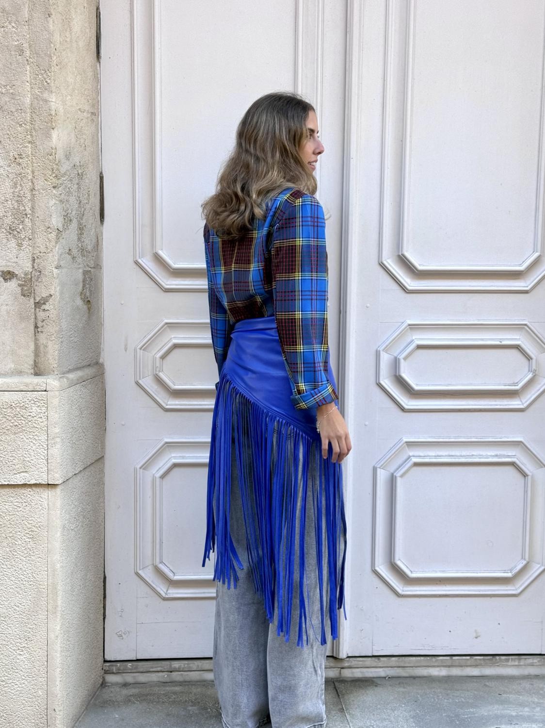PICO PIEL FLECOS MADONNA - AZUL