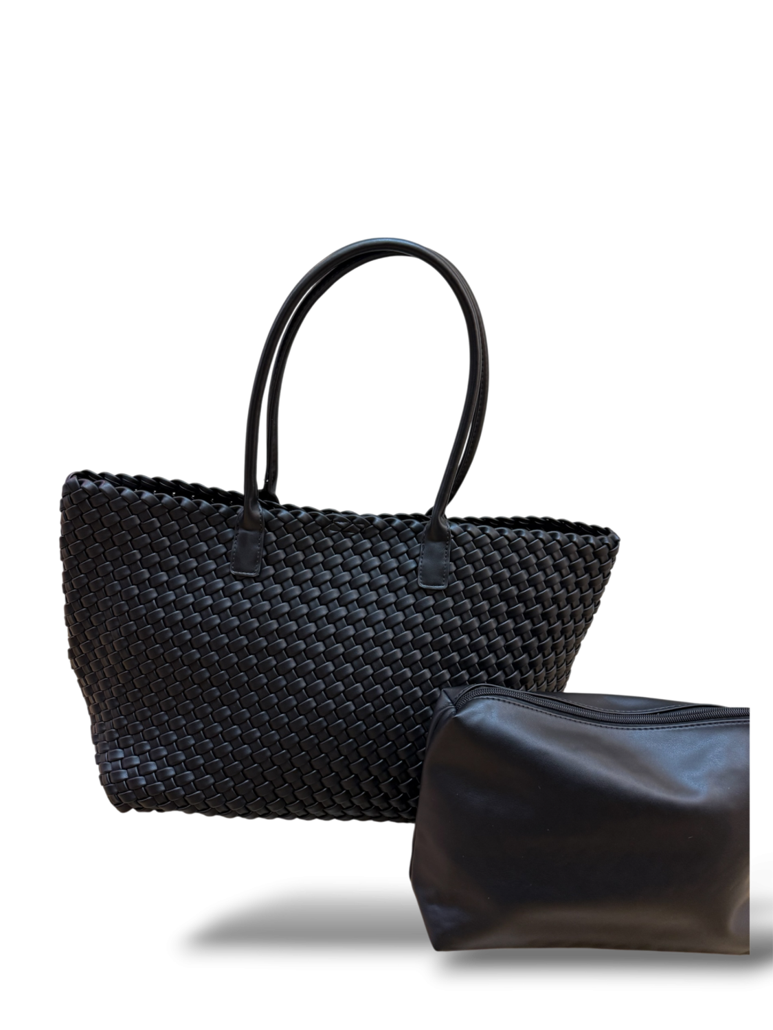 BOLSO ENREJADO MÁS NECESER PRALINE - NEGRO