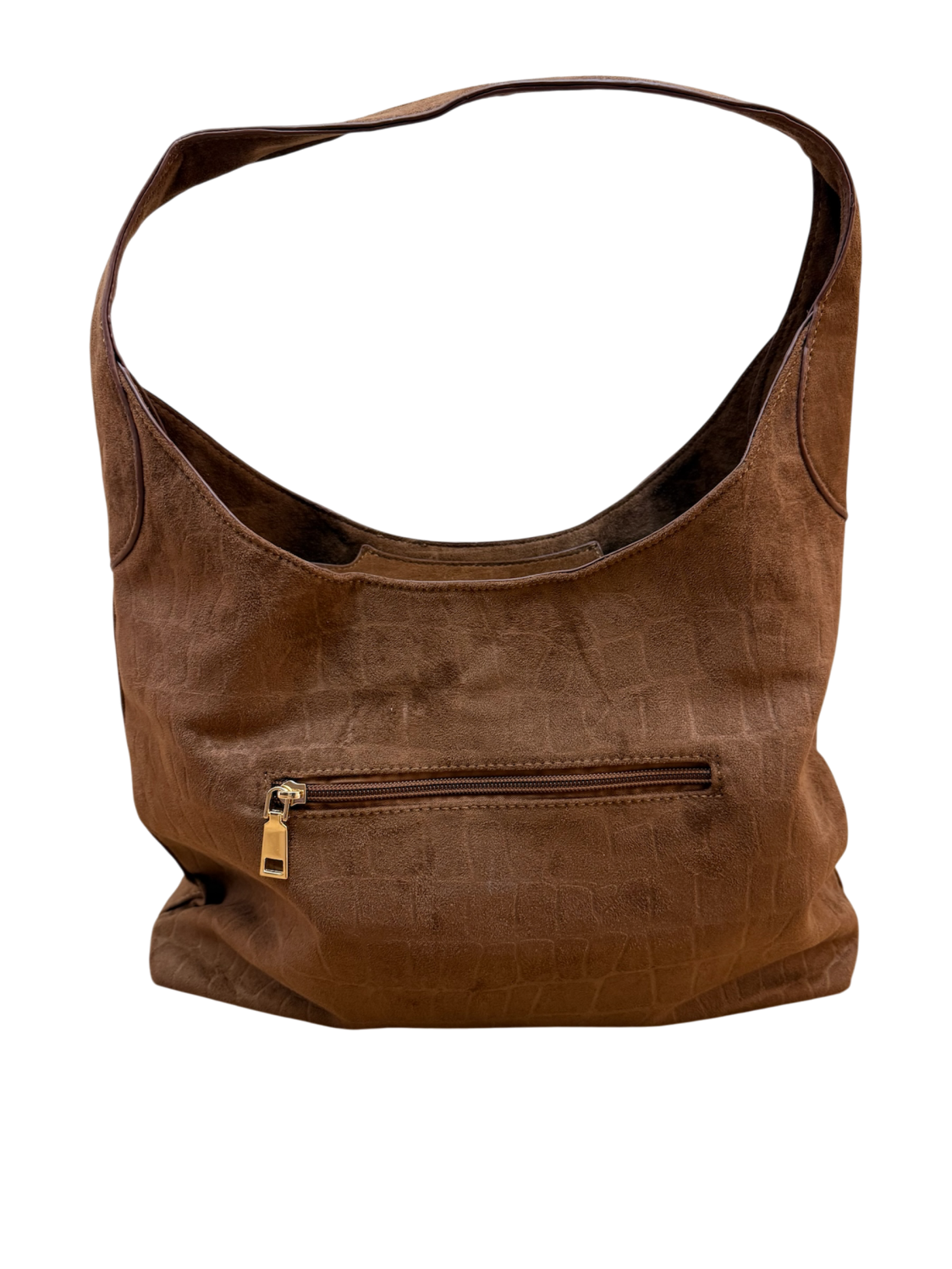 BOLSO HOBO EFECTO ANTE OFF DUTY - MARRÓN