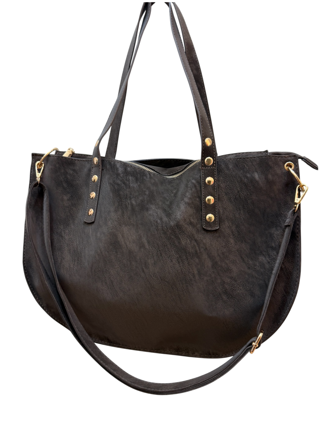 BOLSO SHOPPER EFECTO PIEL LA TODOTERRENO - MARRÓN