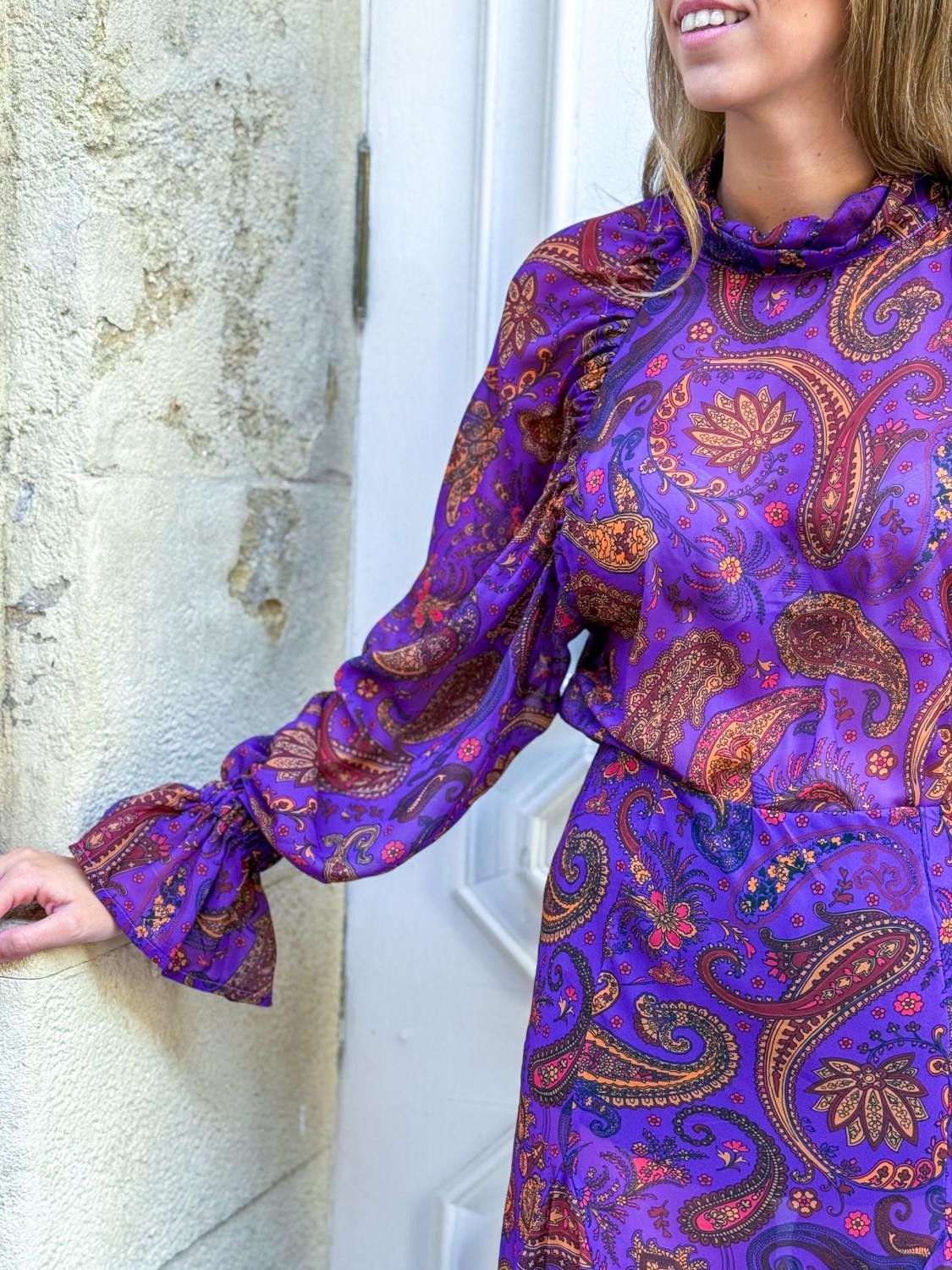 CONJUNTO BLUSA Y FALDA PECADO ORIGINAL - MORADO