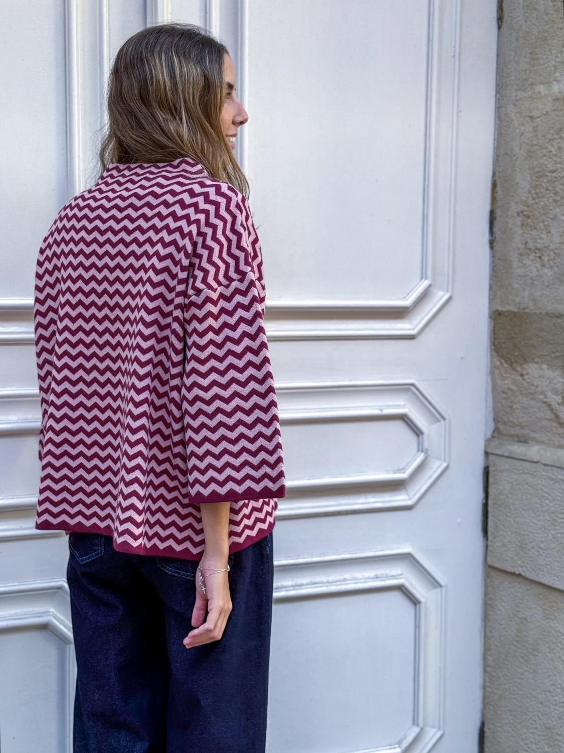 JERSEY ZIGZAG DE PUNTO ZIGGY - ROSA