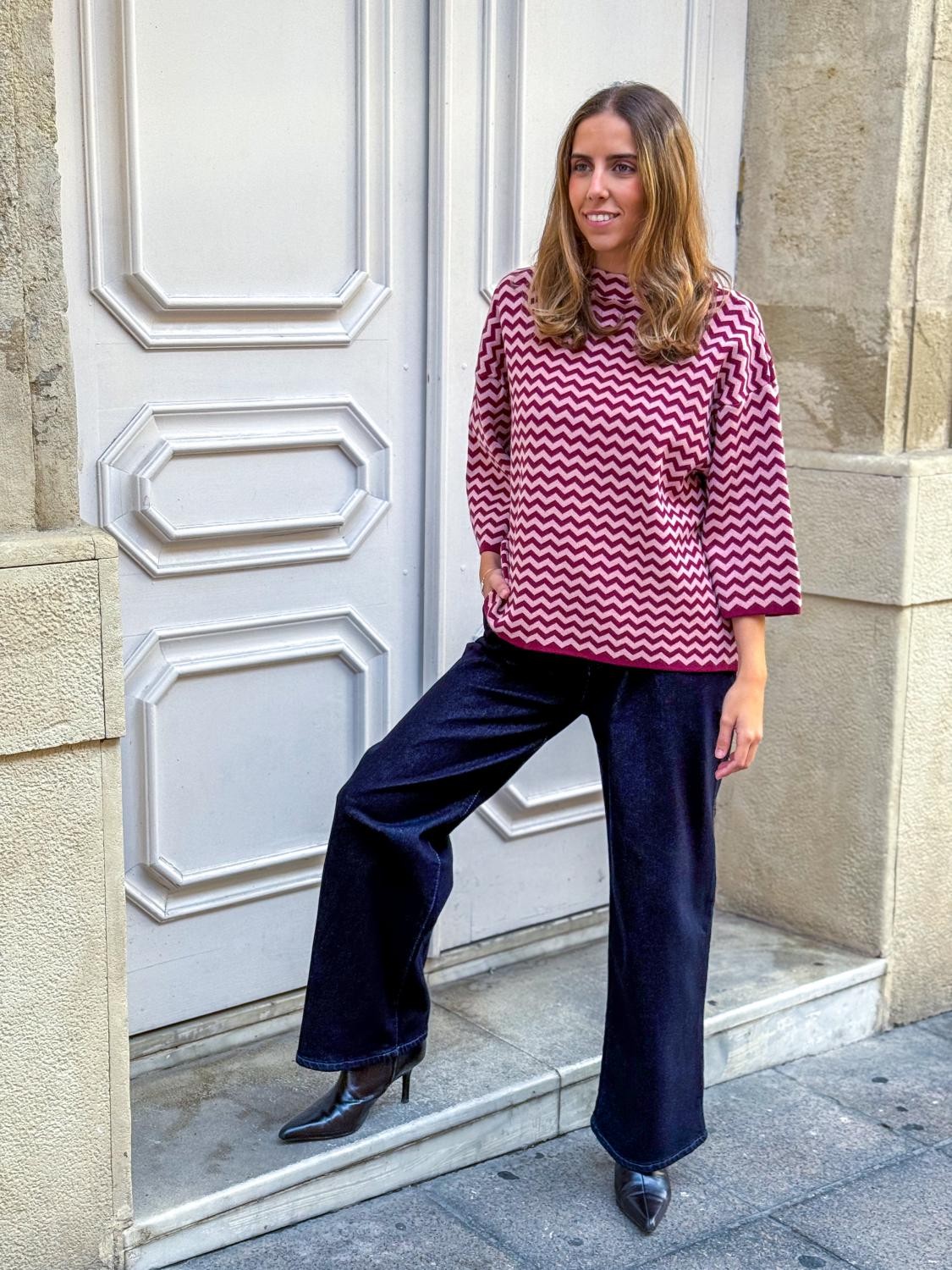 JERSEY ZIGZAG DE PUNTO ZIGGY - ROSA