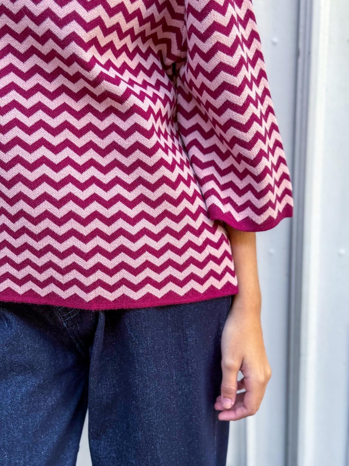 JERSEY ZIGZAG DE PUNTO ZIGGY - ROSA