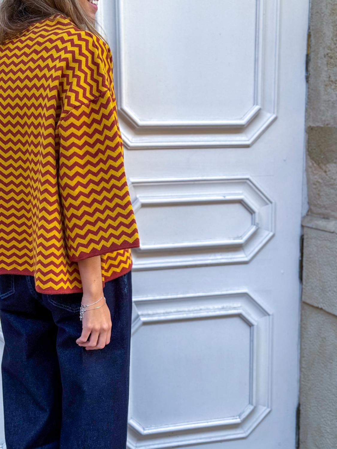 JERSEY ZIGZAG DE PUNTO ZIGGY - MOSTAZA