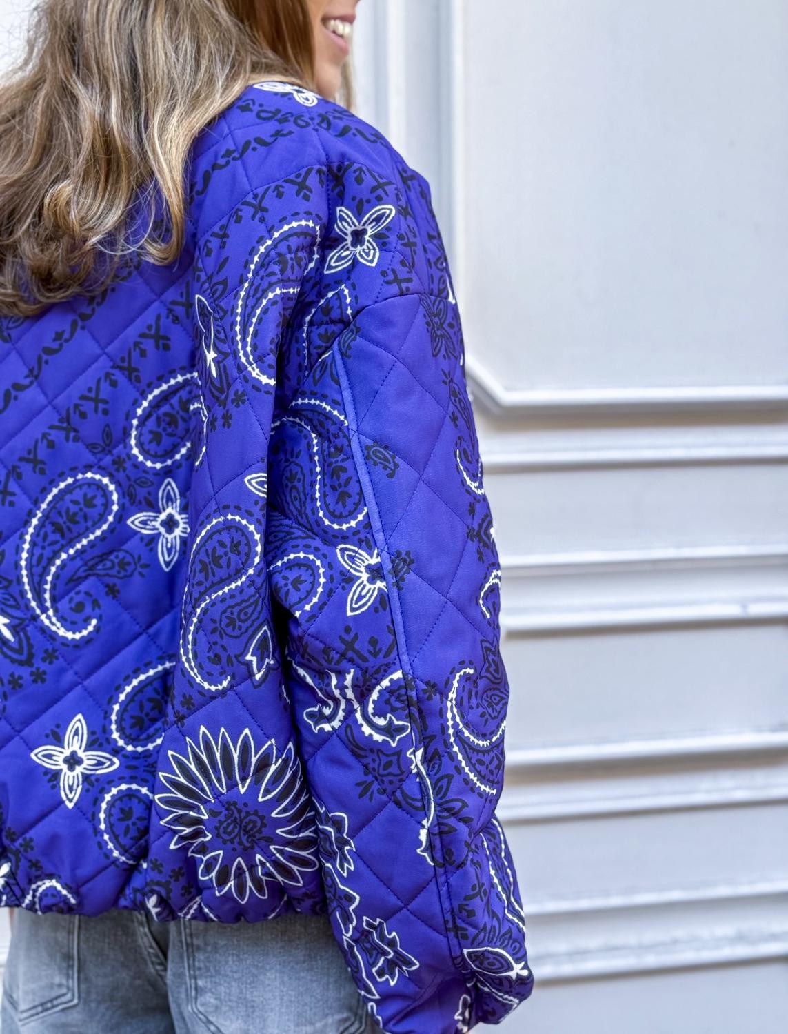 CHAQUETA ACOLCHADA BANDANA REBEL - MORADO