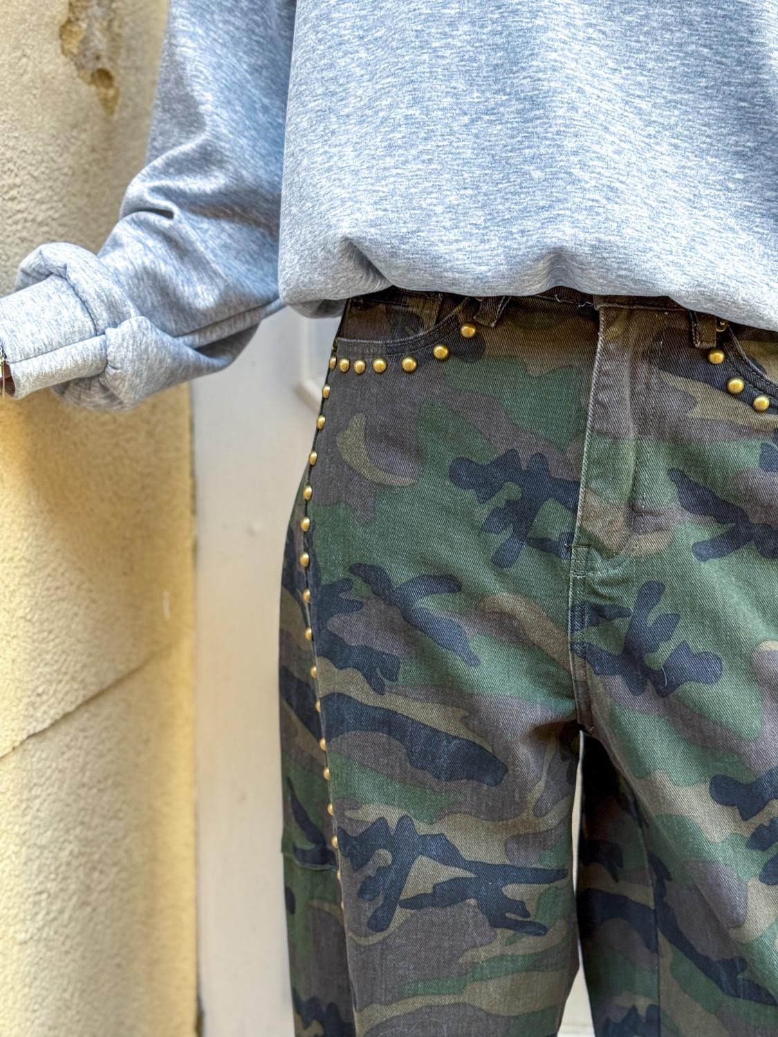 PANTALÓN VAQUERO MILITAR MACARRA - VERDE