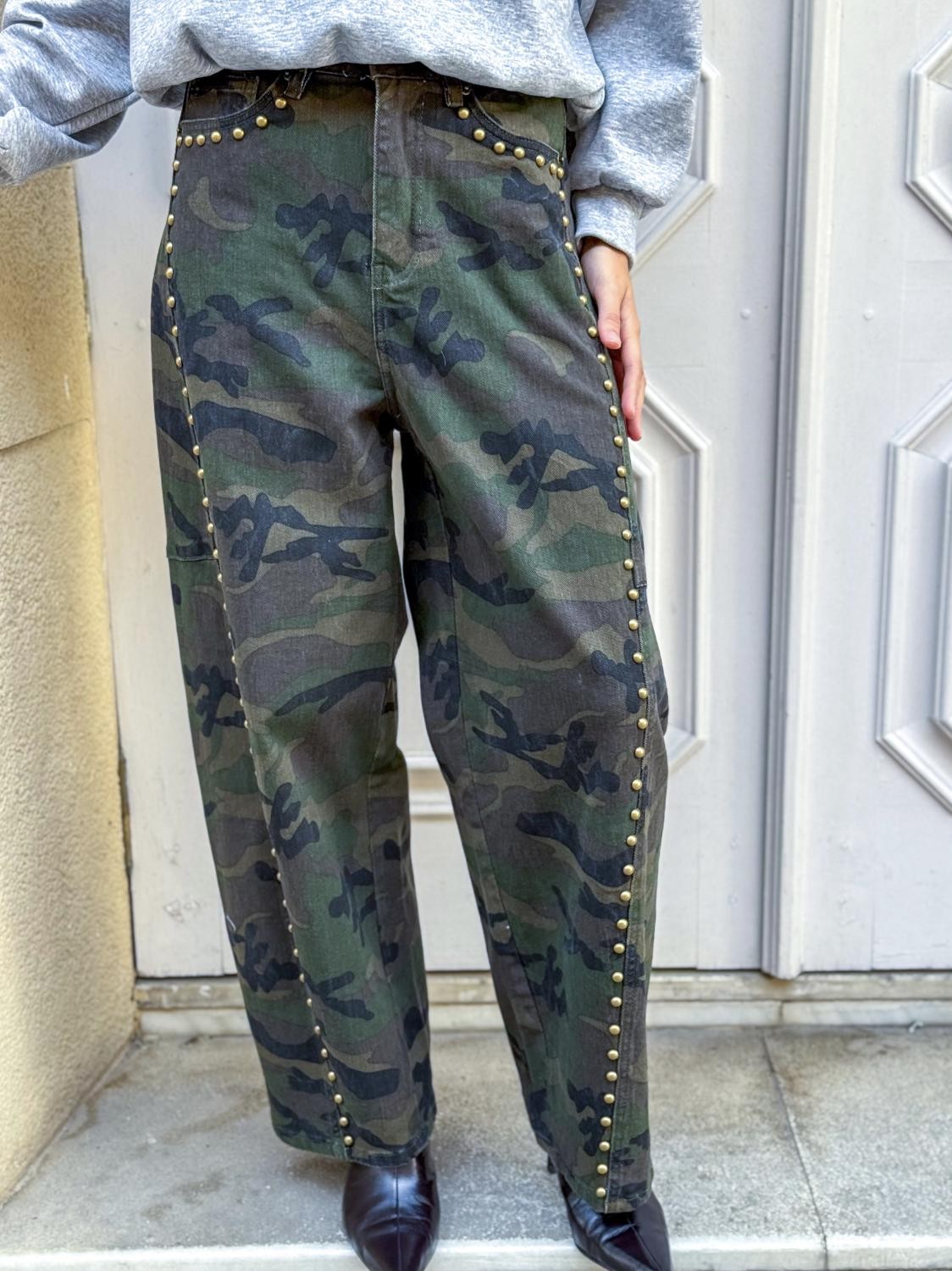 PANTALÓN VAQUERO MILITAR MACARRA - VERDE