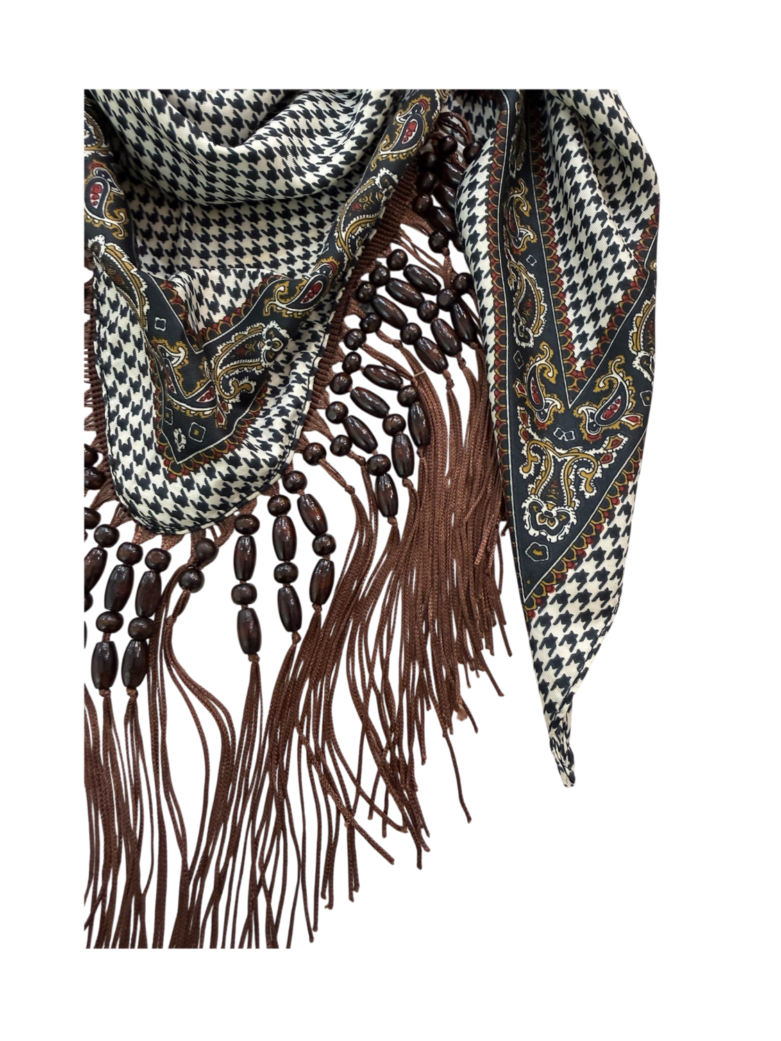 PAÑUELO BANDANA PICO HOUNDSTOOTH - NEGRO