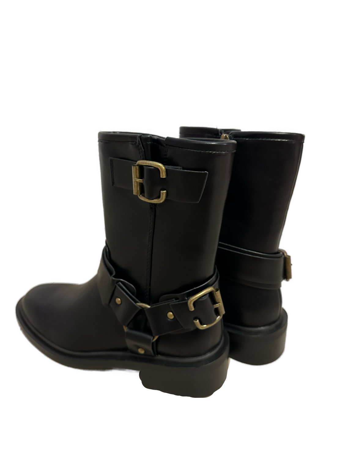 BOTINES MOTEROS NEGROS Negro