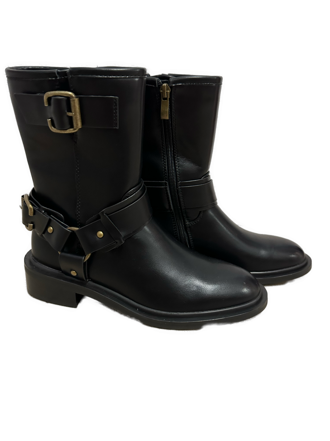 BOTINES MOTEROS NEGROS Negro
